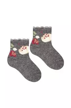 Новые яркие носки из мягкого хлопка с забавным рисунком Steven, серый