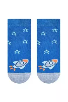 Новые яркие носки из мягкого хлопка с забавным рисунком Steven, синий