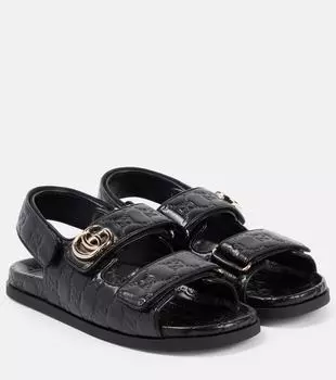 Новые сандалии Marmont GG из кожи Gucci, черный