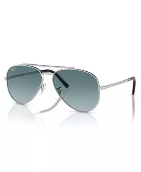 Новые солнцезащитные очки-авиаторы унисекс, градиент RB3625 Ray-Ban, серебро