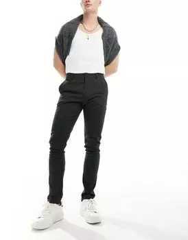 Новые темно-серые брюки скинни ASOS DESIGN