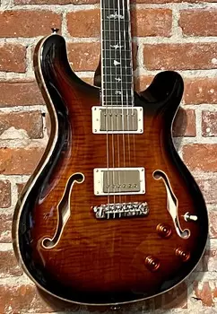 Новый 2022 PRS SE Hollowbody II Piezo Black Gold Burst, Pro Setup, в наличии, поставляется БЫСТРО, любите инди-музыку и покупайте здесь!