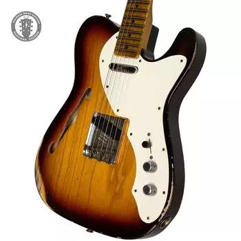 Новый Fender Custom Shop Limited Edition 50-х годов Thinline Telecaster Relic Chocolate Sunburst Limited Edition '50s Thinline Telecaster Relic