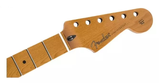 Новый гриф Stratocaster из жареного клена Fender Flat Oval, 22 лада Jumbo, радиус 12 дюймов Roasted Maple Stratocaster Neck