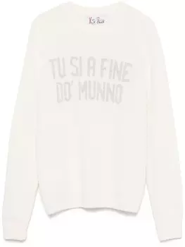 Новый свитер Queen MC2 Saint Barth, белый