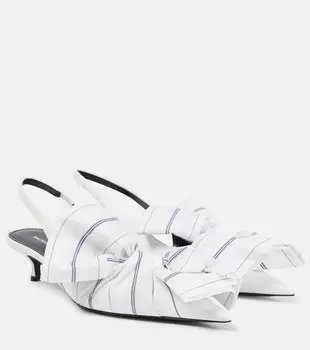 Нож 40 кожаные туфли-лодочки на ремешке Balenciaga, белый