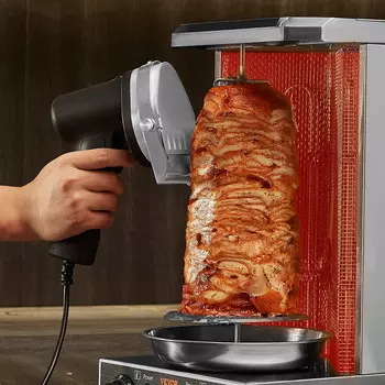 Нож электрический для шаурмы с 2 лезвиями Skyshalo, черный