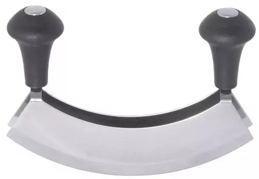 Нож для измельчения Contacto двойной, обоюдоострый, 17,5 см, ширина лезвия 3,7 см, расстояние между лезвиями 1,5 см, нержавеющая сталь, с пластиковыми ручками, для измельчения трав