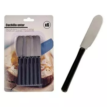 Нож для масла стальной (6 шт.) BigBuy Home