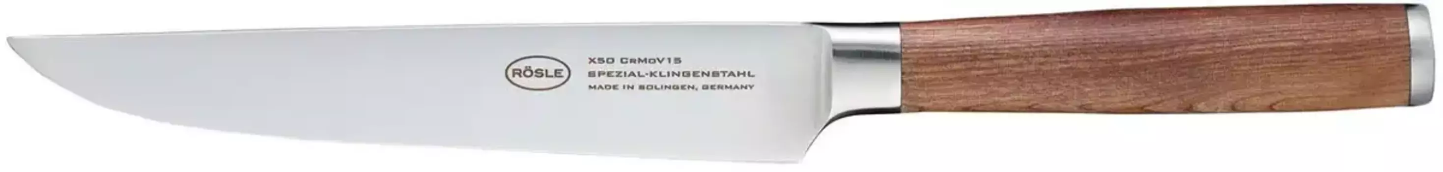 Нож для мяса RSLE "Masterclass", (1 шт.), кухонный нож для мяса, производство Золинген, лезвие из специальной стали Общая длина 32,5 см, Длина клинка 18 см., цвет silberfarben/holzfarben