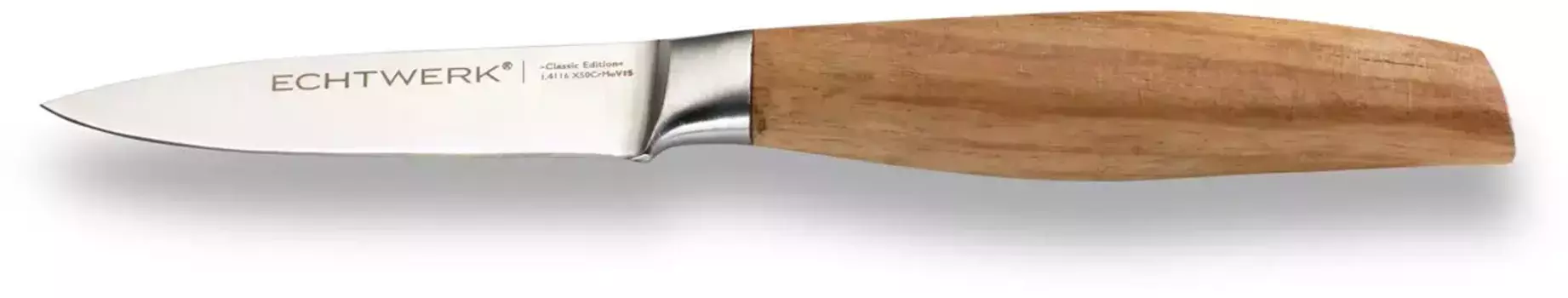 Нож для очистки овощей ECHTWERK "Classic Edition", (1 шт.), нож для овощей, нержавеющая сталь, длина лезвия 9 см, ручка из акации Длина клинка 9 см., цвет silberfarben