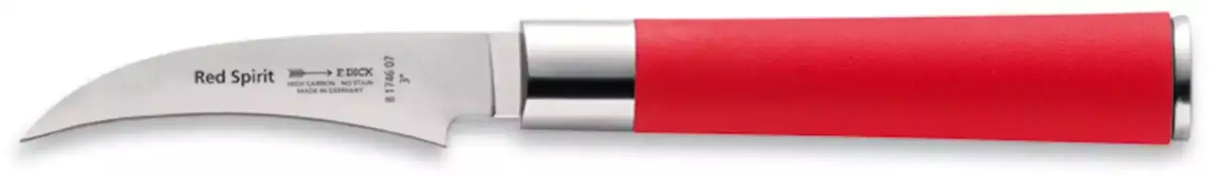 Нож для очистки овощей F. DICK "Red Spirit", (1 шт.), нож-жгут, 7 см Длина клинка 7 см., цвет edelstahlfarben/rot