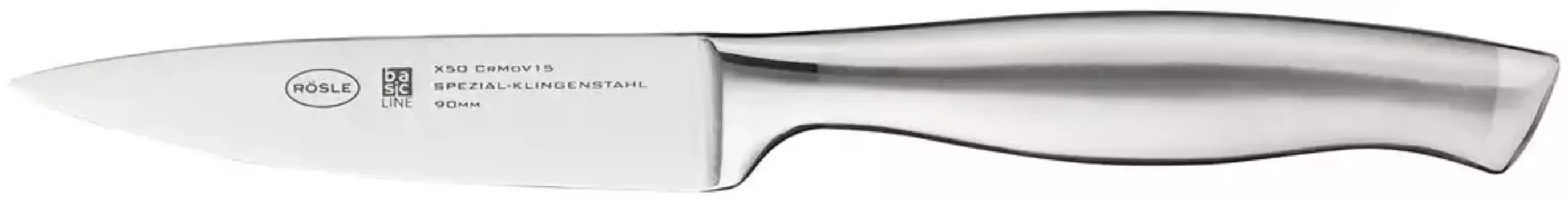 Нож для очистки овощей RSLE "Basic Line", (1 шт.), для овощей и мяса, лезвие из специальной стали, эргономичная ручка Общая длина 20,5 см, Длина клинка 9 см., цвет silberfarben