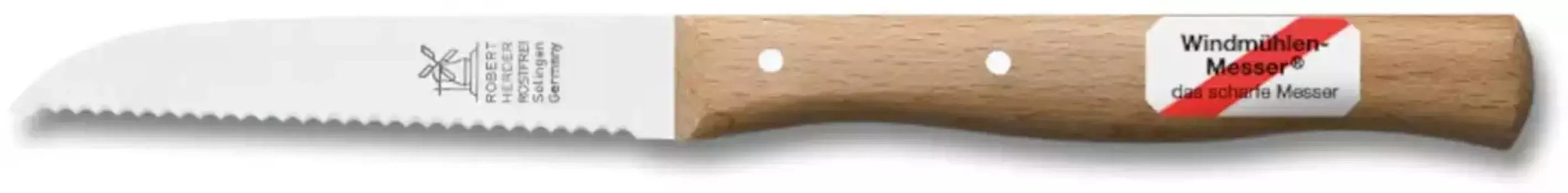 Нож для овощей "Ветряная мельница" Classic ", (1 шт.), зубчатый бук 85 мм нерж Windmhlenmesser Общая длина 18,5 см, Длина клинка 8,5 см., цвет holzfarben