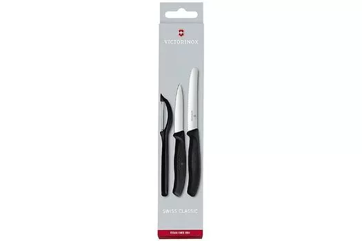 Нож для овощей Victorinox 6.7113.31, черный, 3 шт (1 комплект) Victorinox Swiss Army