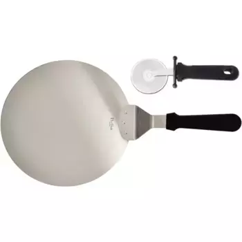 Нож для пиццы PINTINOX «Профессионал» (набор, 2 шт.), включая подставку для пиццы, нержавеющая сталь/пластик, 2 шт, цвет edelstahlfarben/schwarz