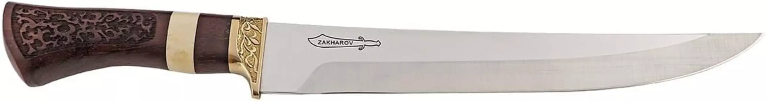 Нож для стейка Захаров Прайм Чуррас 10 дюймов с ручкой из дерева и кости в деревянном футляре Generic, Black