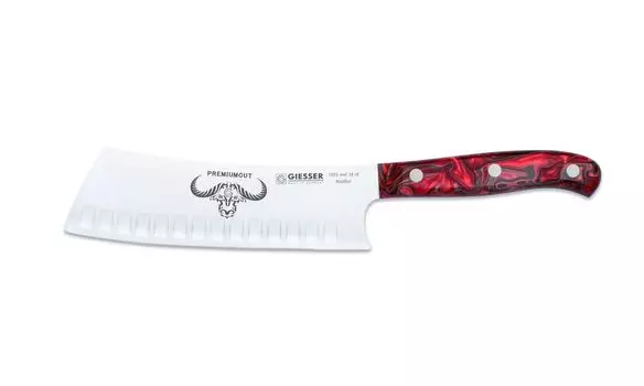 Нож Giesser PremiumCut Santoku Yobocho No 1 Red Diamond акрил острый фестончатый 16 см GIESSER MESSER