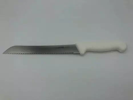 Нож Гиссера, нож для хлеба, кондитерский нож с зубчатым краем 6 мм - лезвие 21 см, белый GIESSER MESSER