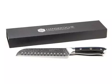 Нож Hansekche Santoku Damascus - высококачественный поварской нож из дамасской стали с 67 слоями, нож Santoku, профессиональный нож с ручкой G10