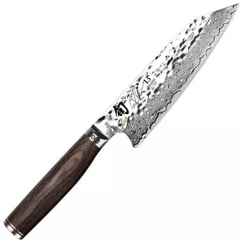 Нож Кай Shun Premier Tim Mlzer Поварской нож Kiritsuke с лезвием из дамасской стали коричневый Kai