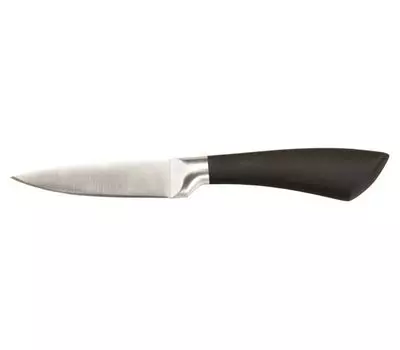 Нож Kesper для очистки овощей, длина лезвия 9 см, острое лезвие из нержавеющей стали, нержавеющая, черная пластиковая ручка