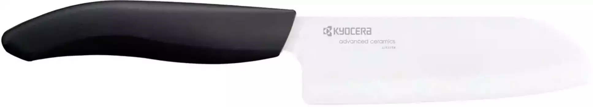 Нож KYOCERA Santoku "GEN", (1 шт.), чрезвычайно острый, лезвие 11,5 см Общая длина 23 см, Длина лезвия 12 см., черно-белый