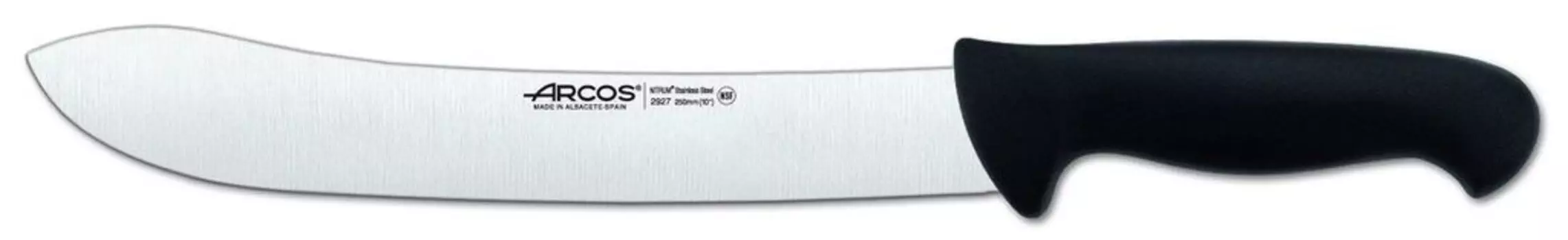 Нож мясника Arcos цвет - Prof 292725 из нержавеющей стали нитрум и манго, эргономичное черное лезвие из полипропилена и лезвие 25 см, витрина, оранжевый