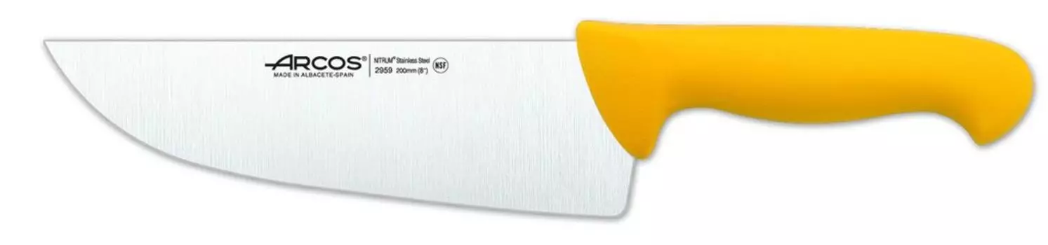Нож мясника Arcos цвет - Prof 295900 нержавеющая сталь нитрум и манго эргономичное лезвие из полипропилена желтого цвета и лезвие 20 см, витрина