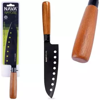 Нож NAVA Santoku нож поварской универсальный нож из нержавеющей стали NATURE 29 см