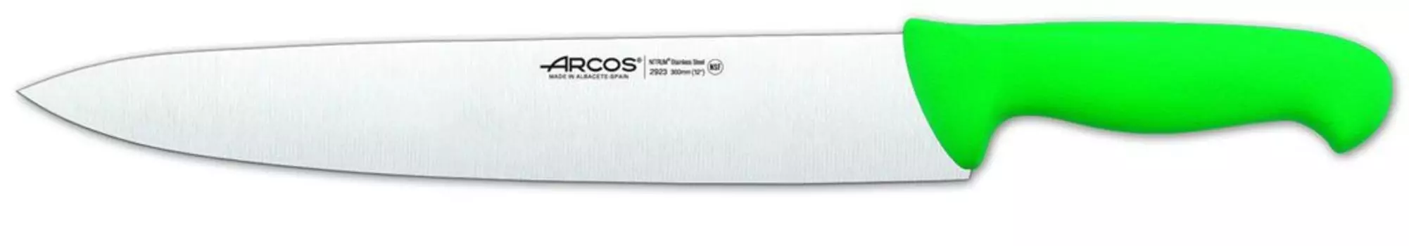 Нож повара Arcos цвет - Prof 292321 нержавеющая сталь нитрум и манго эргономичное лезвие из полипропилена зеленого цвета и лезвие 30 см, витрина, зеленый