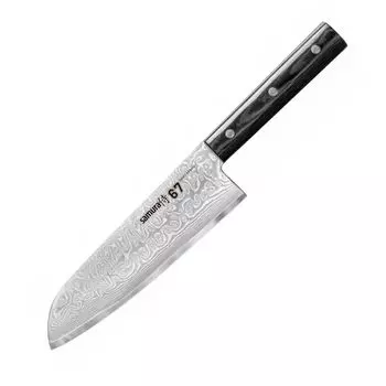 Нож Samura Damascus 67 Santoku Hollow Ground Mikar SD670094M