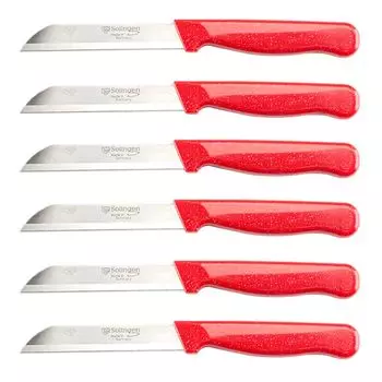 Нож SOLINGEN универсальный нож красный блестящий фруктовый нож очень острый нож для очистки овощей, количество: 100 шт