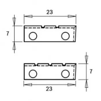 Нож твердосплавный CMT 23x7x1,5 F1730