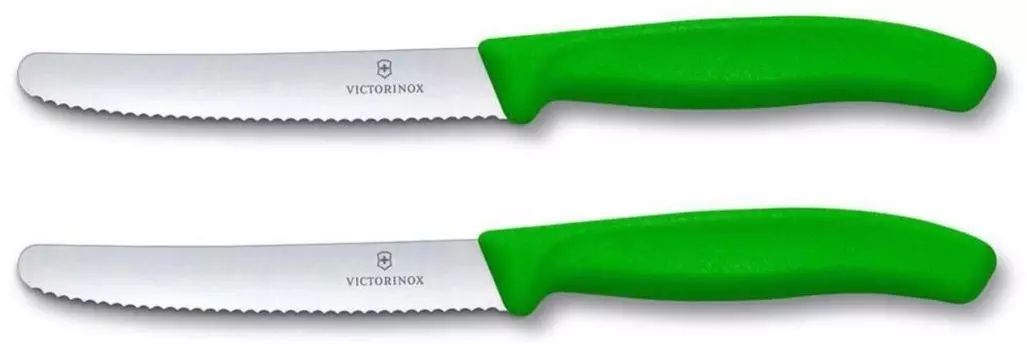 Нож Victorinox для томатов/колбас, зеленый Victorinox Swiss Army