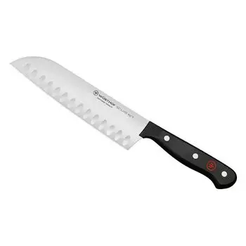 Нож WSTHOF Santoku Gourmet 17см, чёрный/серебристый