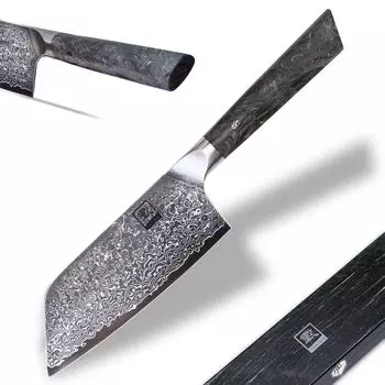 Нож Zayiko Professional Series Damascus Nakiri I лезвие 16 см I ручка из кленового дерева
