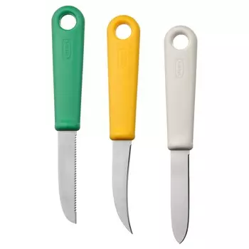 Ножи для очистки овощей, набор из 3 штук, мультиколор, UPPFYLLD IKEA