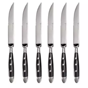 Ножи для стейка GRWE 6 шт., серия Нюрнберг, ЧЕРНЫЕ