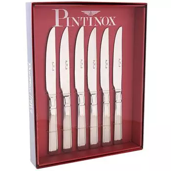 Ножи для стейка PINTINOX кованые зубчатые из нержавеющей стали 18/10 Leonardo 6 шт