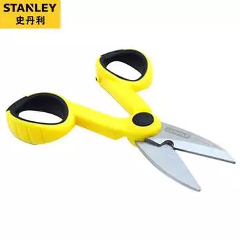 Ножницы электрика Stanley из нержавеющей стали, ножницы электрика для зачистки проводов, могут резать медную и алюминиевую проволоку 140 мм 90-171-23C