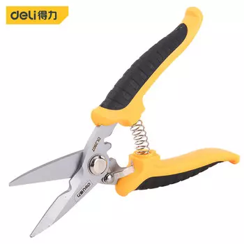Ножницы для электрика, 7-дюймовые многофункциональные электронные ножницы из нержавеющей стали, ножницы для зачистки, ножницы для листового железа из алюминия DL2907 Deli
