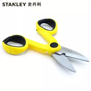 Ножницы для электрика Stanley с двухцветной ручкой, 140 мм, многофункциональные ножницы для резки проволоки 90-171-23C