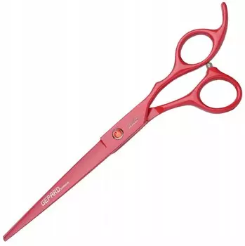 Ножницы парикмахерские и груминговые 7.0 прямые красные Calissimo
