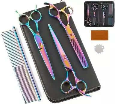 Ножницы парикмахерские парикмахерские 7.0, набор + футляр, inna