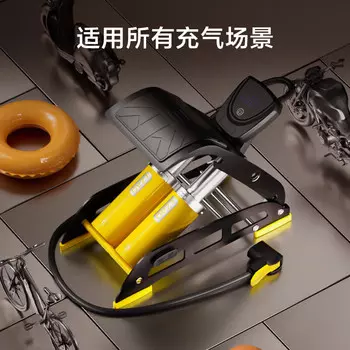 Велосипедный насос J-ZAO ножной высокого давления с цифровым дисплеем