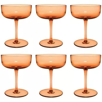 Нравиться. by Villeroy & Boch Стеклянная пиала Like Glass для шампанского/десертная миска, 100 мл, набор из 6 абрикосов - DS
