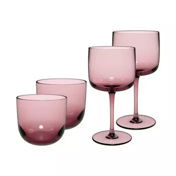 Нравиться. Набор бокалов для вина и воды Like Glass от Villeroy & Boch, 4 шт. Grape - DS