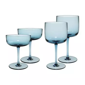 Нравиться. Villeroy & Boch Like Glass, набор из 4 бокалов для вина и шампанского Ice - DS