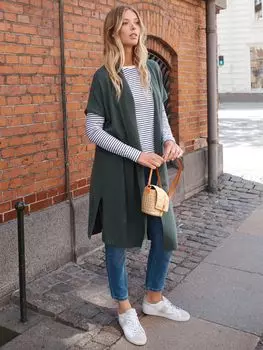 NRBY Удлиненный кардиган Susanna Cashmere, хаки